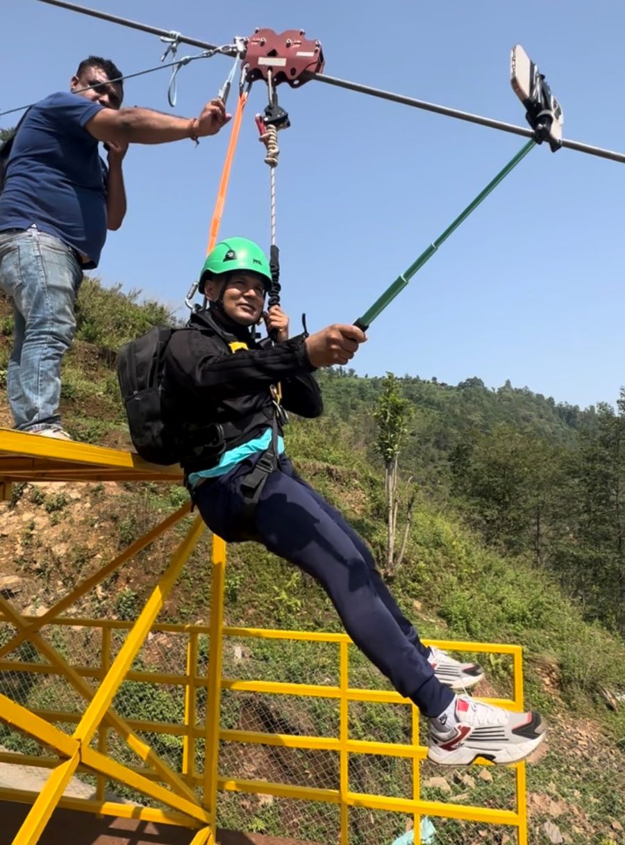 थाक्रेको नयाँ चिनारी बन्दै नौबिसे ट्रयाम्प जिपलाइन,  २५ प्रतिशत छुटसहित प्याकेजको सुविधा