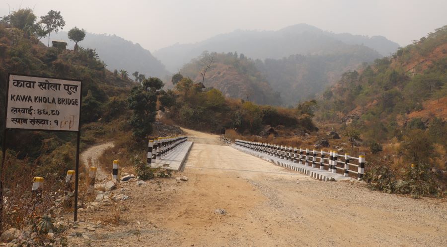 Construction of a concrete bridge at Bhojpur Kawakhola at a cost of over Rs. 45 million